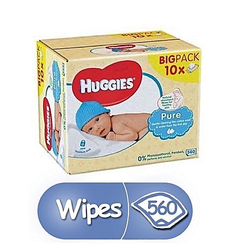 Huggies Pure Baby Wipes Big Pack 560 Count Jumia Ghana