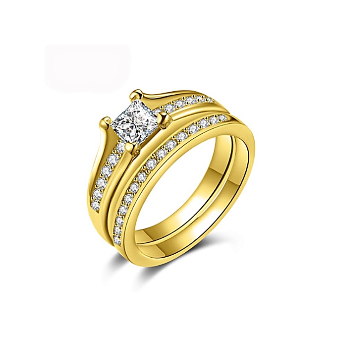 Buy White  Label Wedding  Ring  Set Gold  online Jumia Ghana 