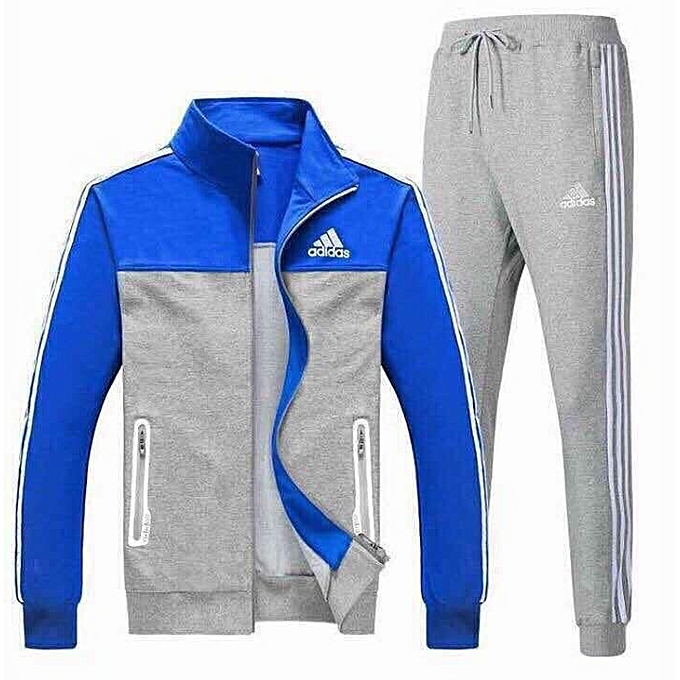 Buy Adidas Track Suit - Grey/Blue online | Jumia Ghana