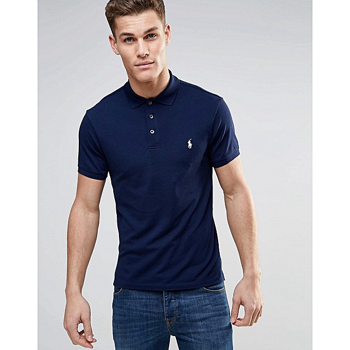 Polo by Ralph Lauren Short Sleeve Polo Shirt - Dark Blue | Jumia Ghana