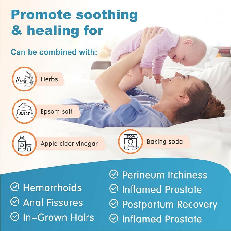 Factory Wholesale Plastic Women Washbasin Collapsible Sits Bath Kit Hemorrhoids Postpartum Care Sitz Bath for Toilet Seat