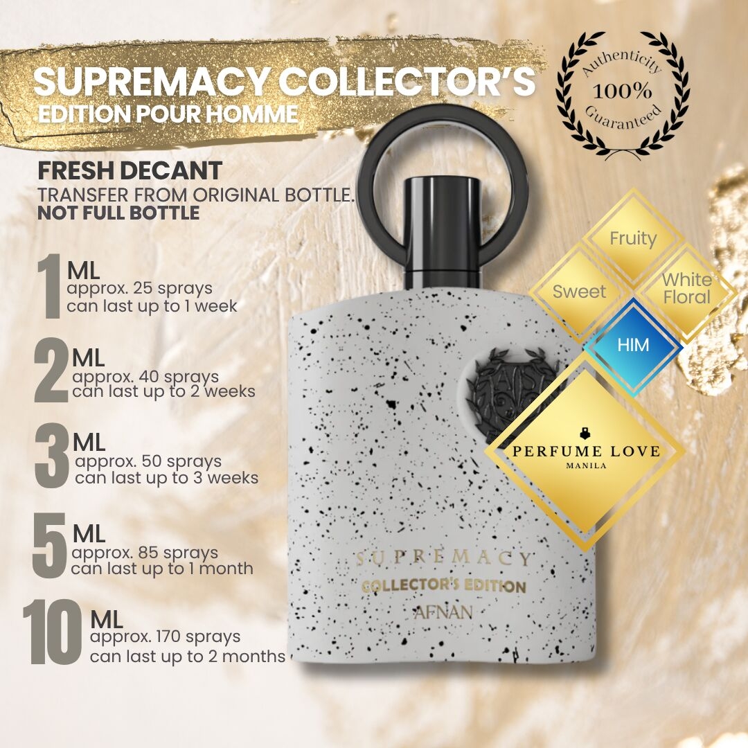 PERFUME DECANT Afnan Supremacy Collector's Edition Pour Homme – Perfume  Love Manila