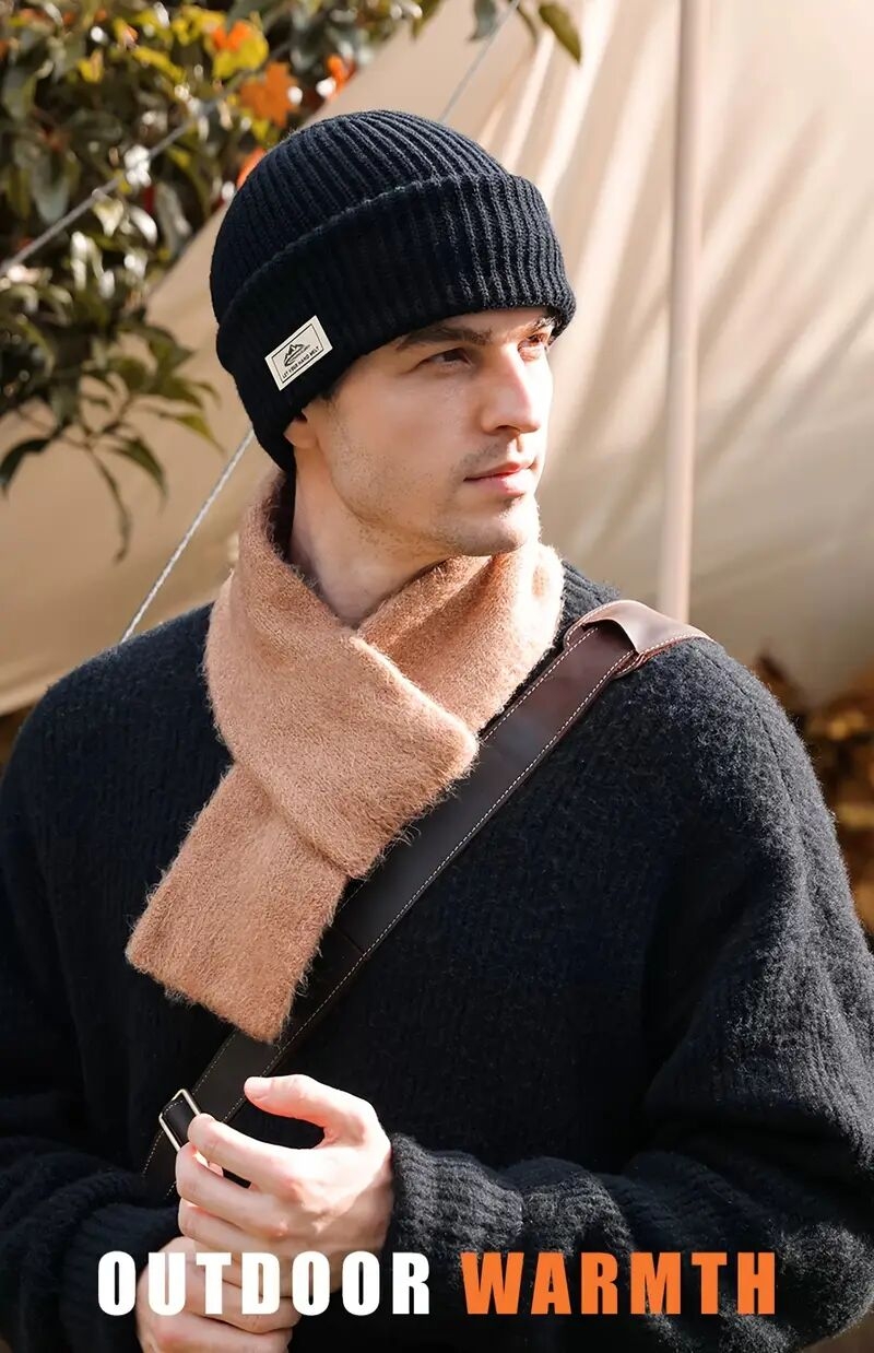 1pc winter mens style balaclava knit beanie hat windproof cold head cover ideal choice for gifts details 0