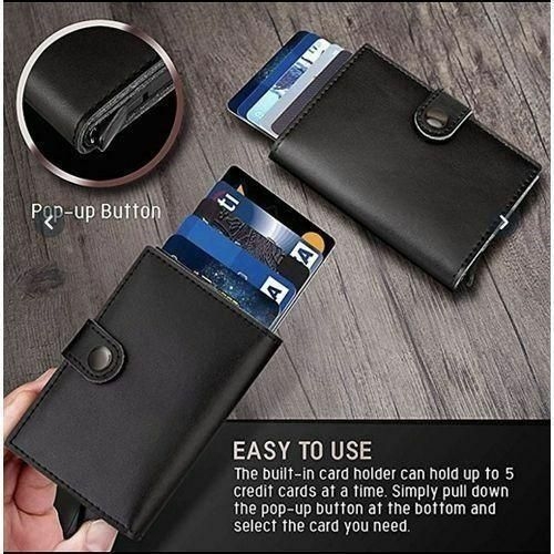 Fashion Bank Credit Card Package Card Holder Business Case Manual Pop Up - Black