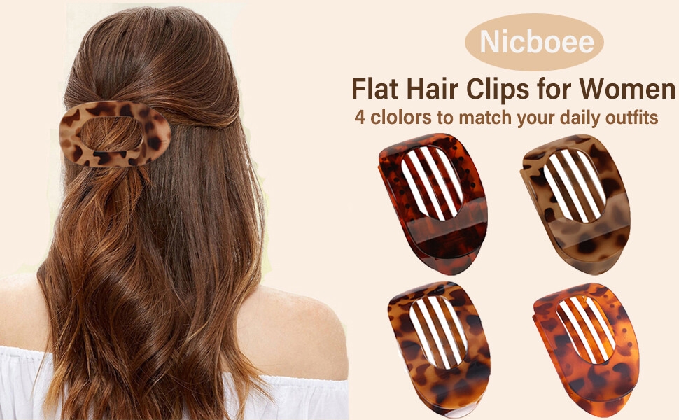Flat hair clips