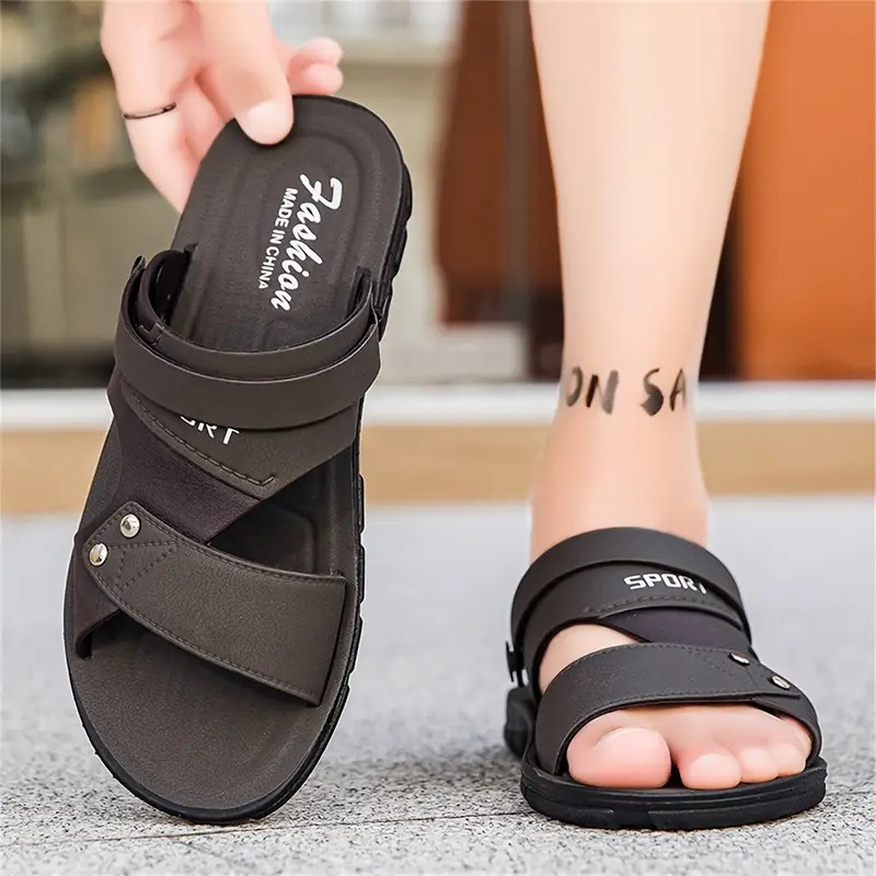 男士大码情侣户外两用拖鞋,户外运动,防滑软底驾驶鞋,沙滩露趾拖鞋 商品详情 5