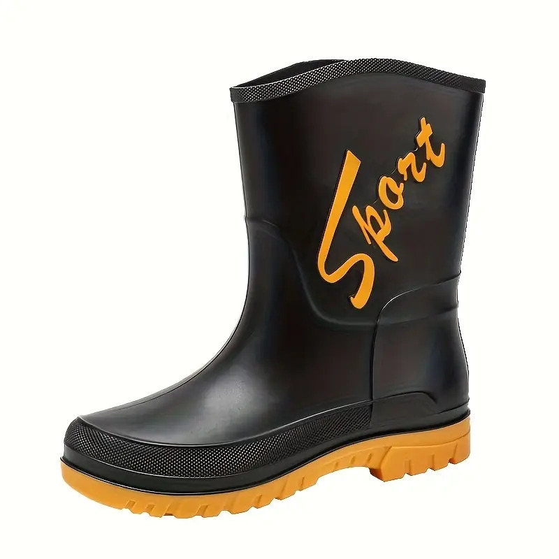 男士时尚防水雨靴 - 轻便易穿，适合健行和水上运动，四季纯色设计，耐用鞋底 商品详情 3