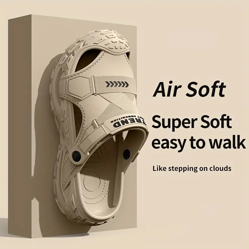 男士户外eva洞洞鞋可两穿运动凉拖鞋,夏季包头防滑休闲沙滩外穿,一脚蹬凉鞋 - 轻便eva缓震底,防滑沙滩拖鞋,溯溪鞋,适合泳池边、办公室及休闲穿着,四季适用,可手洗,室内男士凉鞋,男士凉鞋,男士户外凉拖鞋,男士室内拖鞋,男士防滑拖鞋 商品详情 4