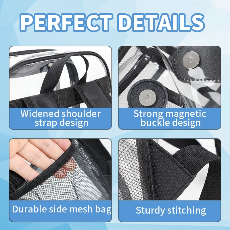 Clear Book Bags Near Me: Heavy-Duty Transparent Bookbag, Lightweight for Daily Use, See-Through Backpack for Adults, Ideal for Work, School, and Travel