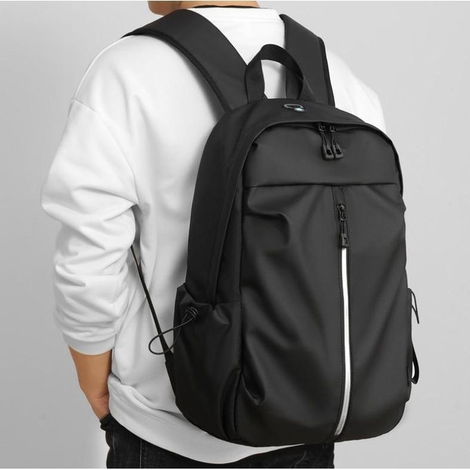 product_image_name-Generic-Sac à dos simple, couleur unie, tendance, pour homme, multifonction, idéal pour les loisirs-2