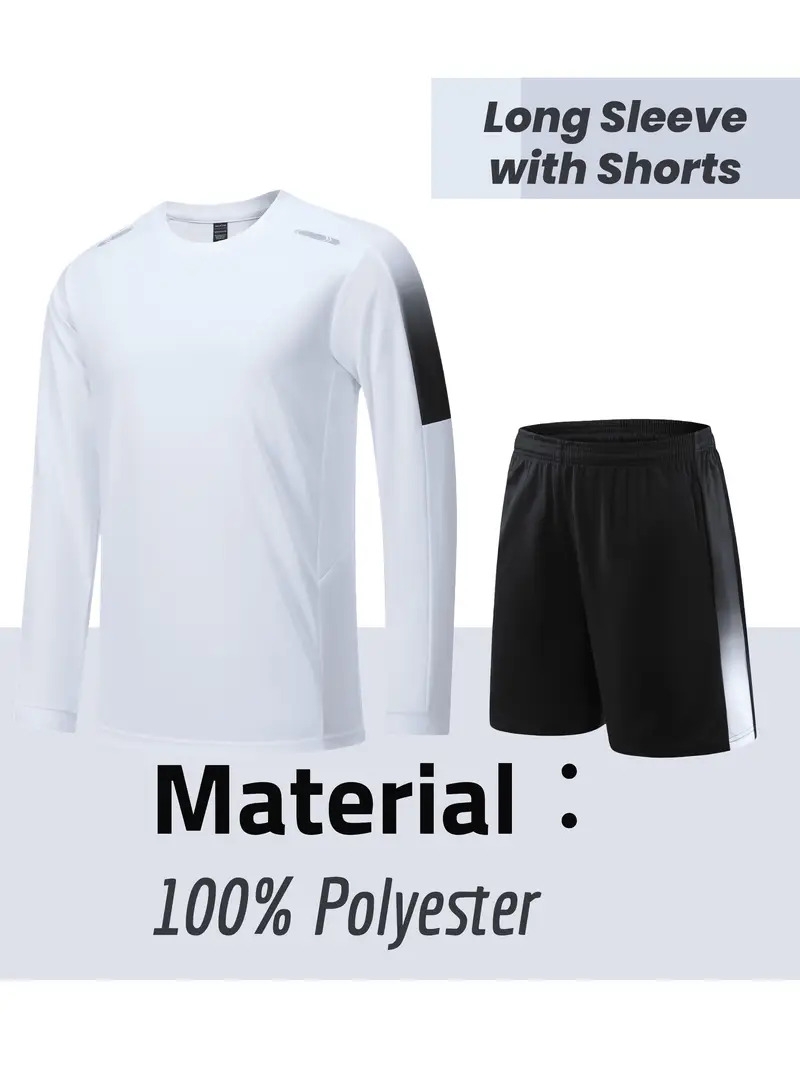 mens sportswear 3pcs set stylish soft able breathable and quick drying suitable for such as basketball football and running allows you to fully of sports fathers day gift 4