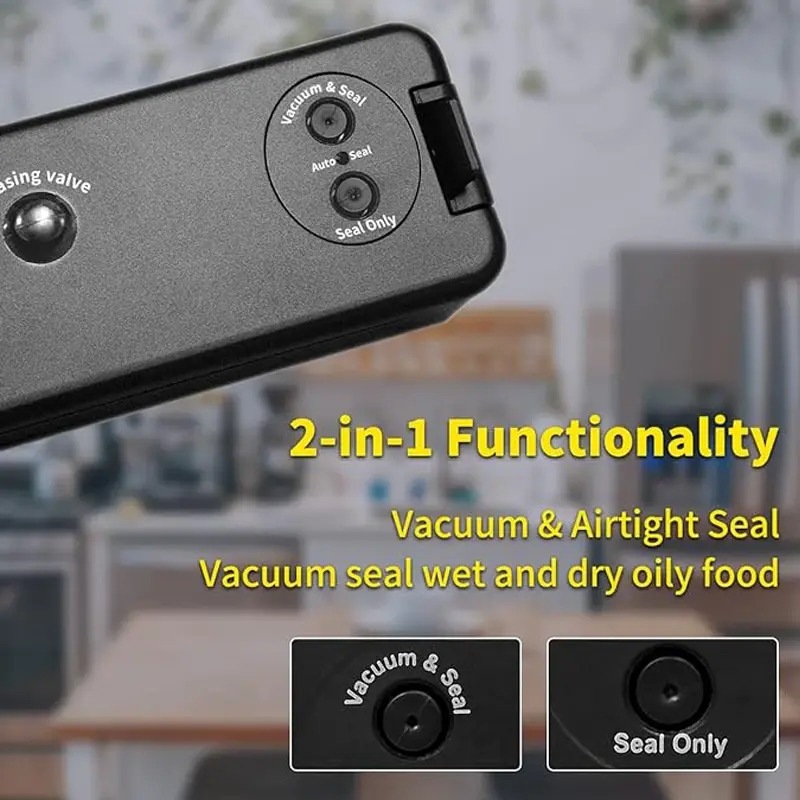 真空封口机，附有 50 个密封袋，用于食品保存和低温烹调，自动气体食品密封系统 详情 5
