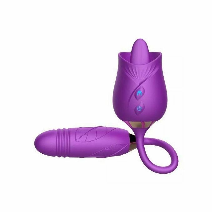 product_image_name-Generic-Vibrator Pro,Rose Toy With Tongue Vibrator With Thrusting Dildo-2
