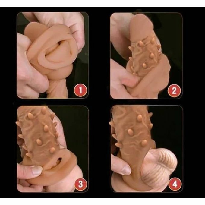 product_image_name-Generic-Spiky Penis Sleeve Penis Extender Realistic Penis For Men-2