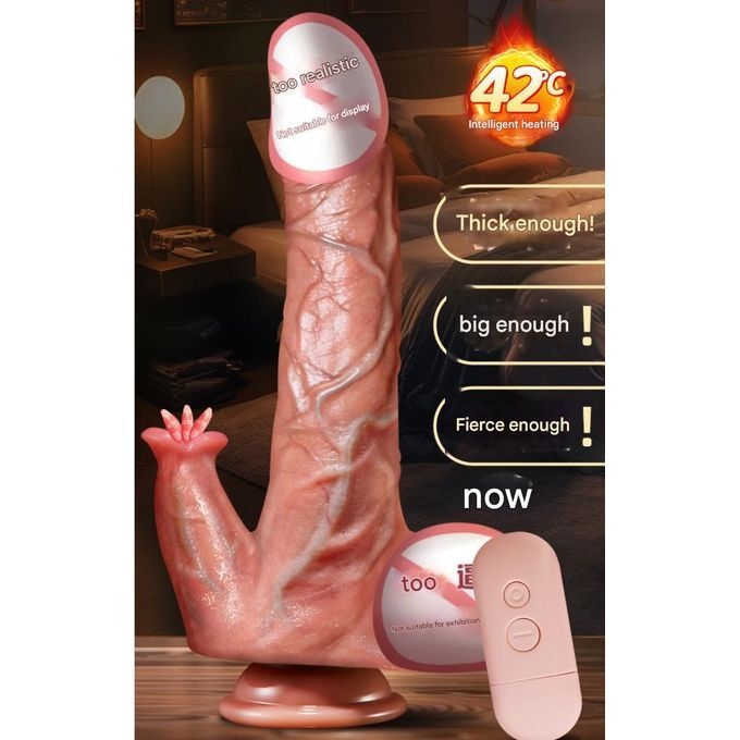 product_image_name-Generic-Large Realistic Dildo For Women Automatic heating, remote control, soft-5