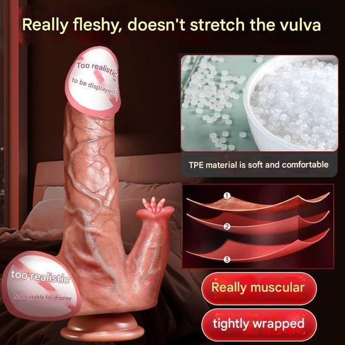product_image_name-Generic-Large Realistic Dildo For Women Automatic heating, remote control, soft-4