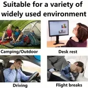 1pc 2pcs comfortable inflatable pillow for office car camping hiking and napping supports neck and lumbar details 3