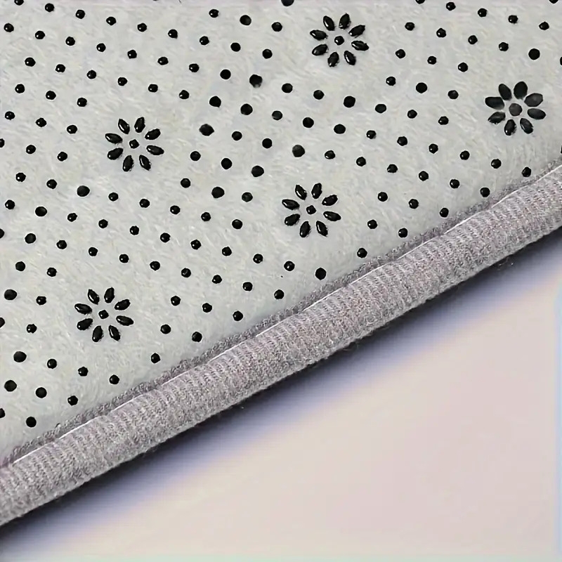 纯色l型法兰绒吸水地垫家用厨房吸油防滑脚垫浴室入户门垫拐角地毯 商品详情 6