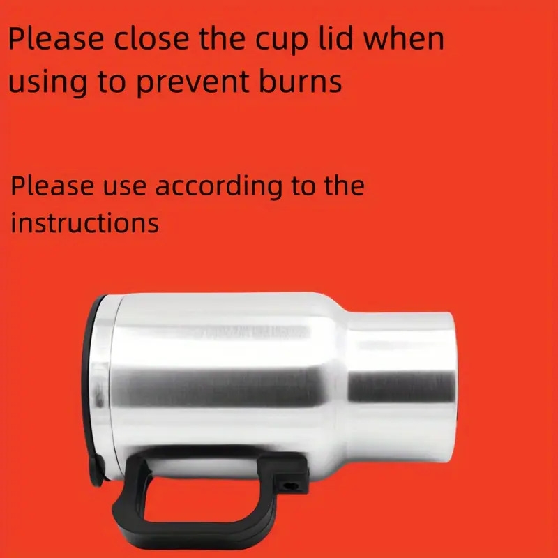 12v 450毫升不锈钢电热汽车水壶车载加热杯露营旅行水壶咖啡牛奶保温杯 详情 8