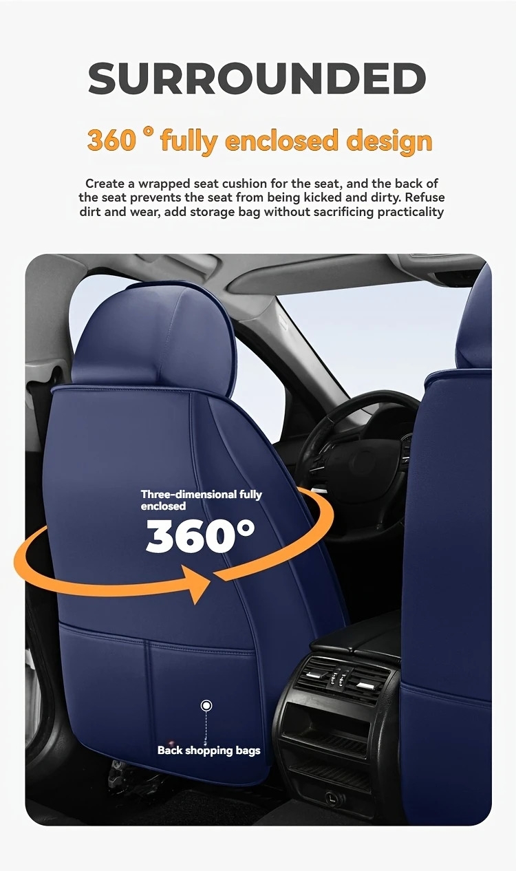Breathable PU Leather Car Seat Covers for Single Seat 5pcs Full Seat Covers for 5 Seats Set 2025 Premium Car Seat Covers High Quality Waterproof Scratch Resistant Universal 1 Seat 5 Seat Fit for Sedan SUV and Five Seat Models. Details 3