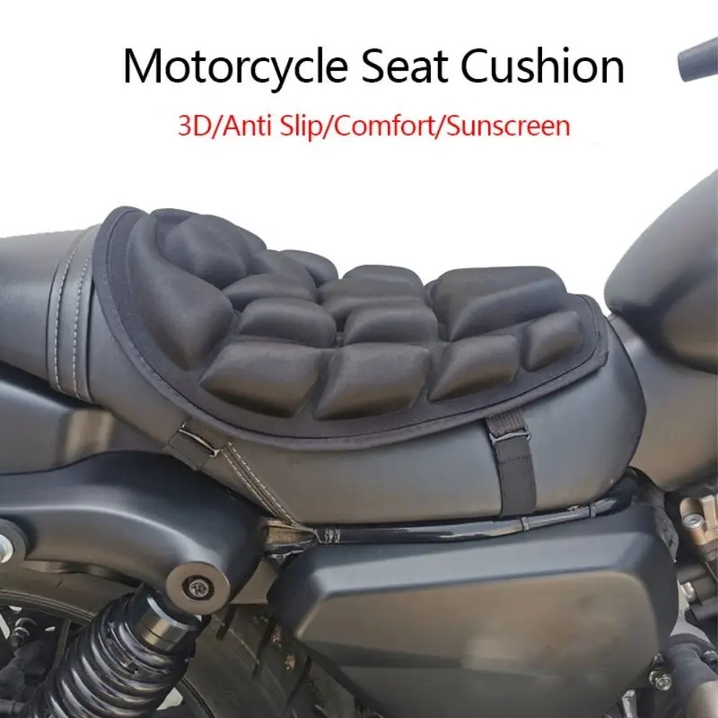anti slip motorcycle seat cushion durable breathable 3d shock absorption seat cover sunscreen   motorbike   motorcycle accessories 0