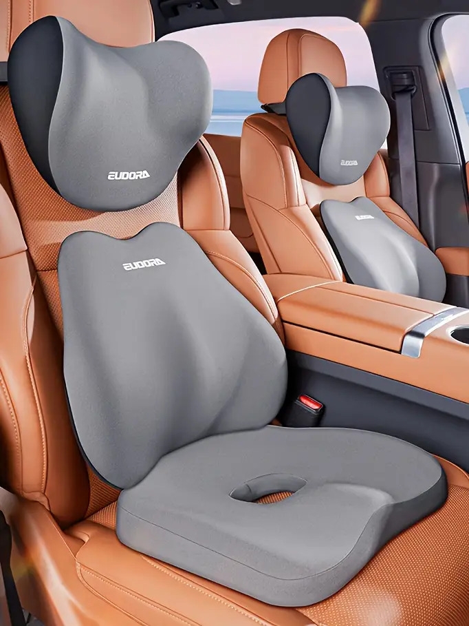 汽车座垫+靠背垫套装 | 秋冬舒适升级 | 记忆海绵人体工学设计 | 适配汽车座椅,带来舒适体验 | 通用适配轿车、suv及卡车 | 柔软有弹性,提升驾驶舒适度 商品详情 0