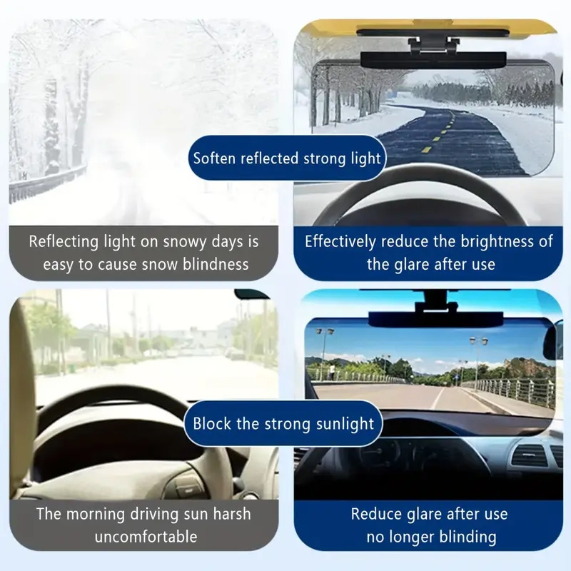 1pc sun visor for car universal anti glare car visor and goggles protects from stray light snow blindness and uv rays drive safely anytime 5