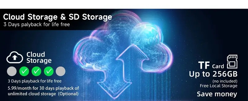 outdoor wireless security camera 2k video resolution 5000mah battery powered cctv camera for home security cloud sdup to 256g no monthly fee   detection spotlight color night   waterproof two way audio   detection surveillance indoor home camera details 7