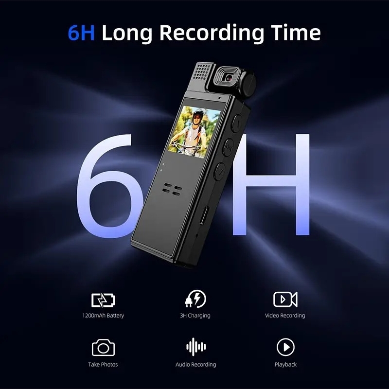 smart recorder 1080p hd 180 degree rotatable lens camcorder usb charging perfect gift for holidays birthdays sd card not included 2