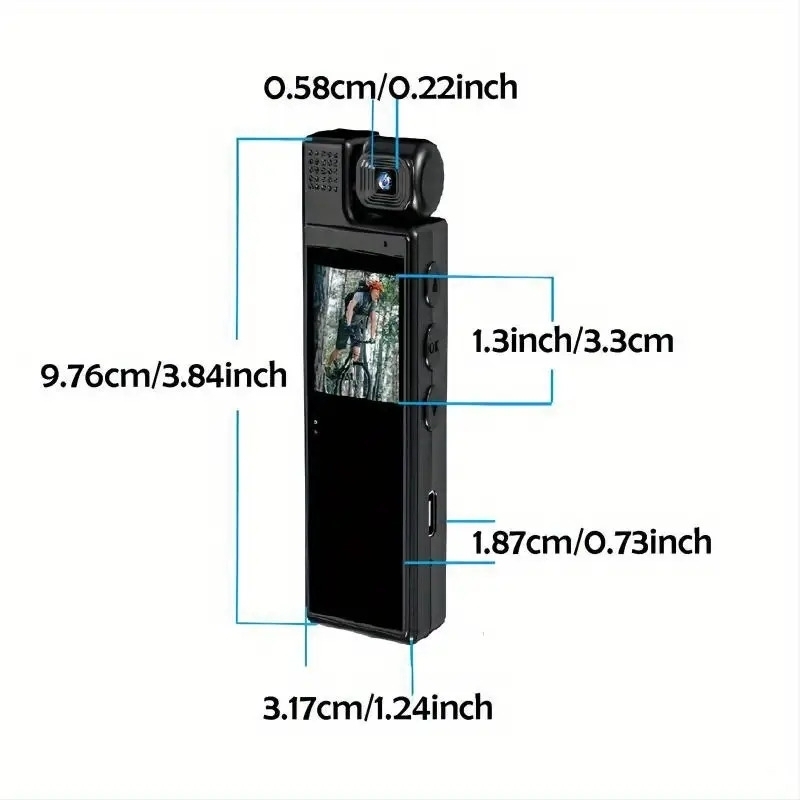 smart recorder 1080p hd 180 degree rotatable lens camcorder usb charging perfect gift for holidays birthdays sd card not included 5