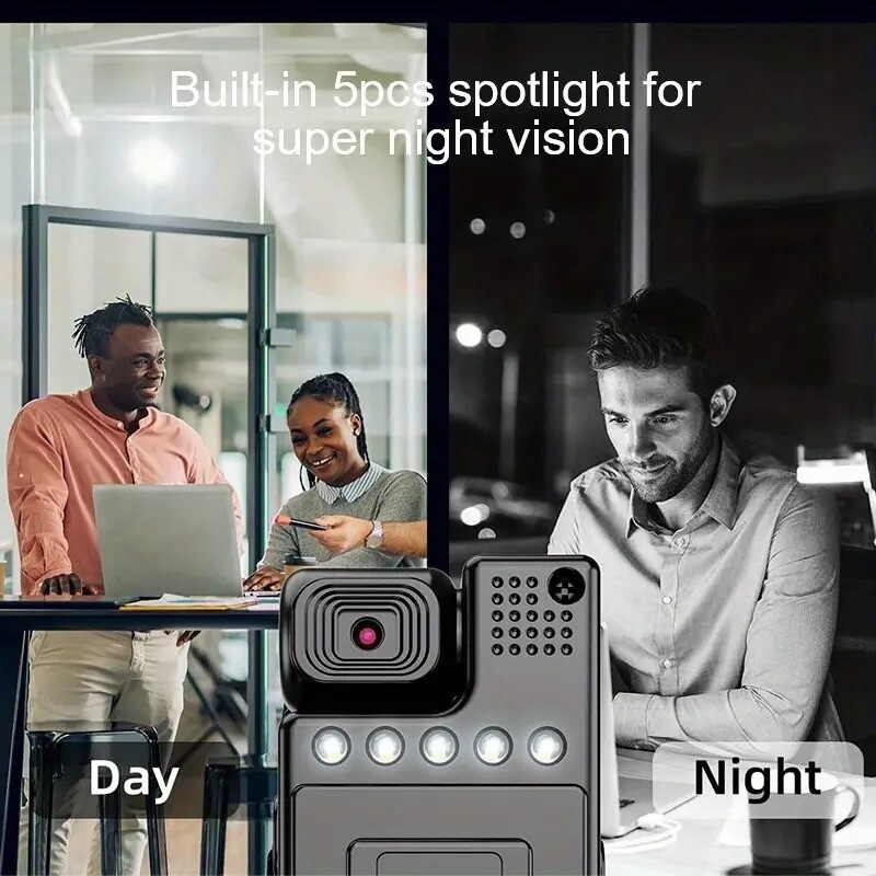 smart recorder 1080p hd 180 degree rotatable lens camcorder usb charging perfect gift for holidays birthdays sd card not included 8