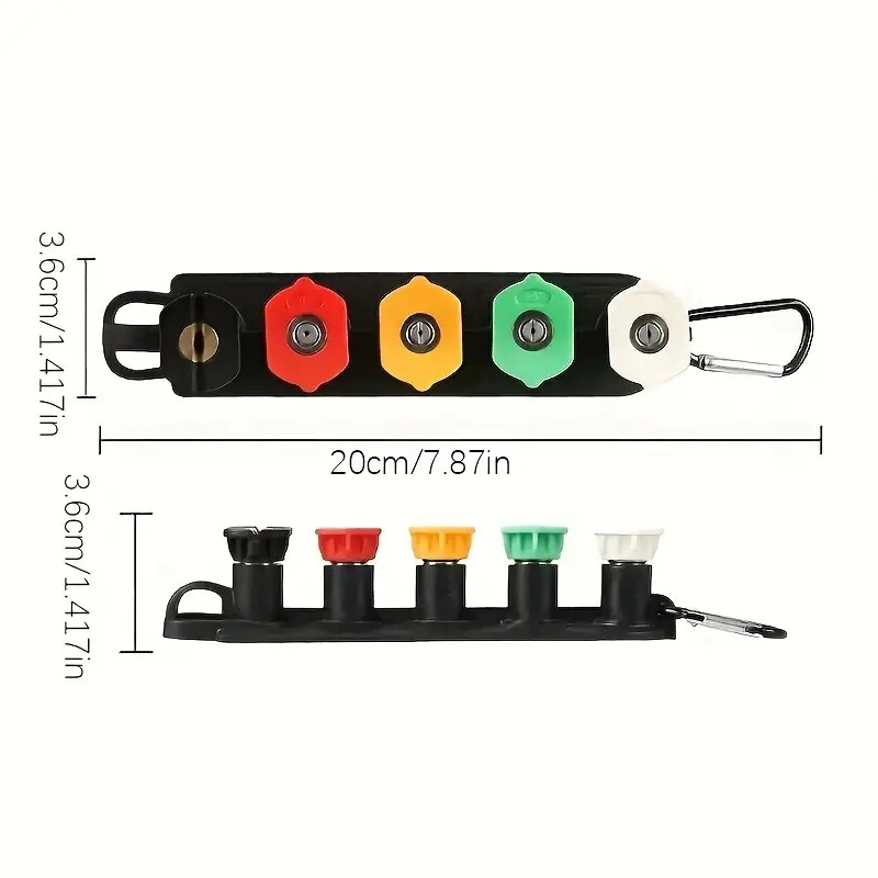 4350psi高压洗车水枪用于高压冷水清洗机，m22-14尾部连接，1/4快接口，5色喷嘴带储存底座，易于存放不易遗失，灵珍 商品详情 5