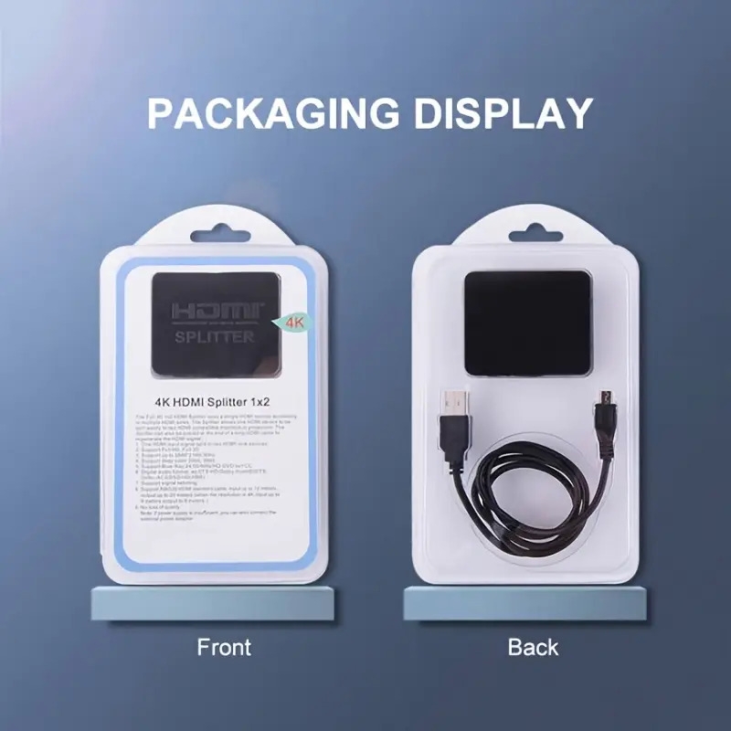 4k splitter duplicate mirror dual monitors with 1 in 2 out full hd 1080p 3d wire included details 9