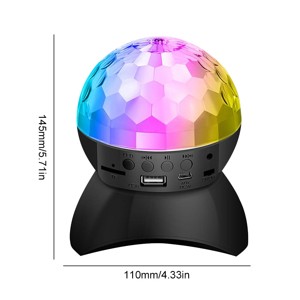 RGB Rotating LED Disco Light Speaker, USB Rechargeable Laser Projector Lamp for Party, Home, KTV, Bar, Christmas Decoration