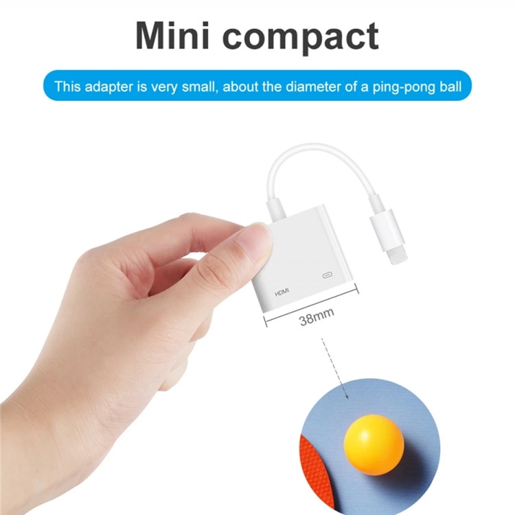 Lighting To HDTV 2 Ports Splitter Cable Converter 1080P Digital AV Adapter Phone Accessories for iPhone iPad To TV