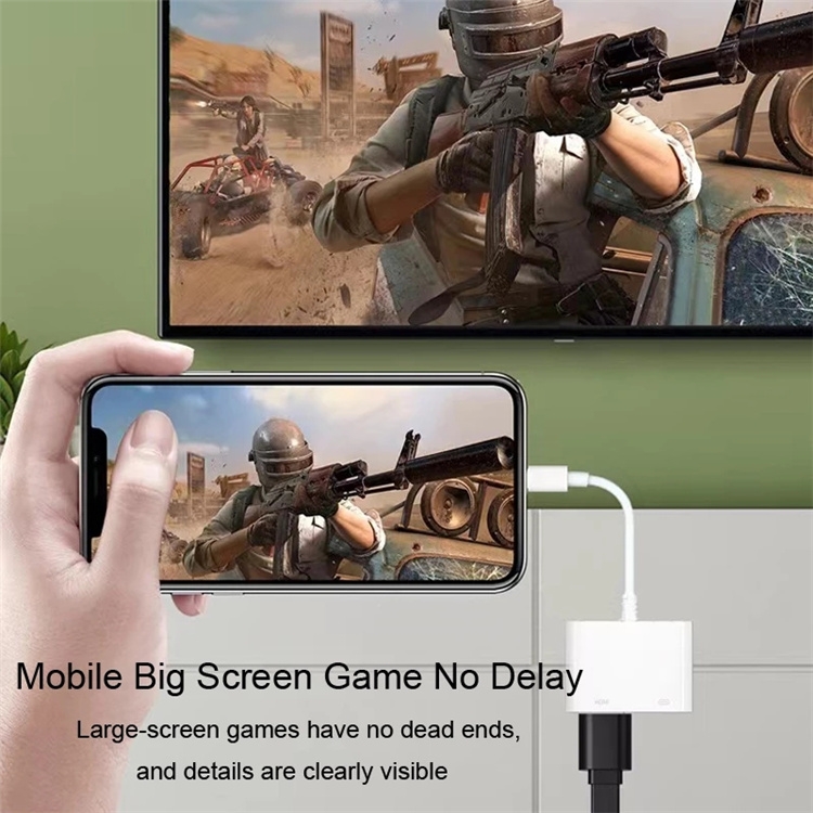 Lighting To HDTV 2 Ports Splitter Cable Converter 1080P Digital AV Adapter Phone Accessories for iPhone iPad To TV