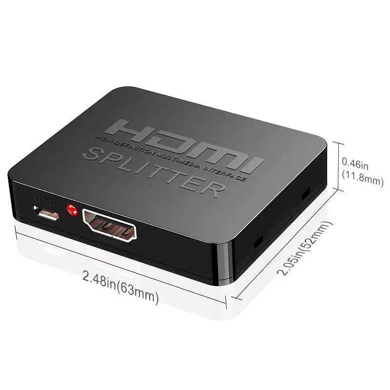 4k splitter duplicate mirror dual monitors with 1 in 2 out full hd 1080p 3d wire included details 2