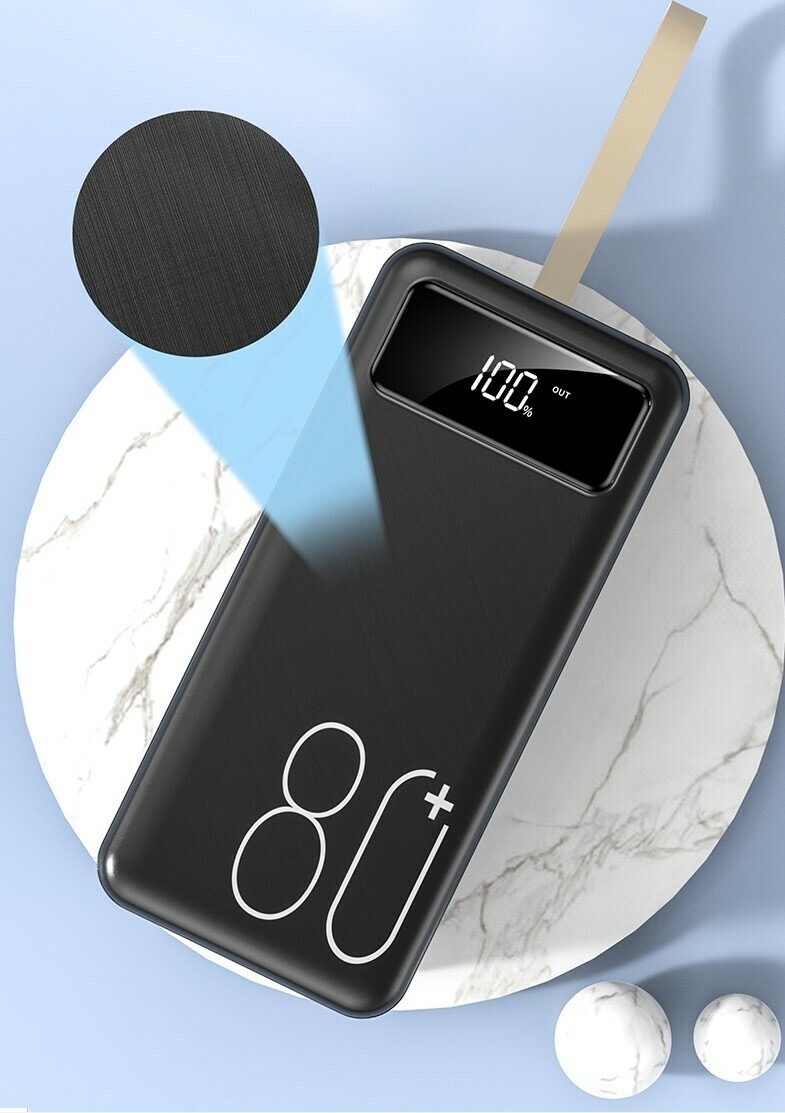Super Power Bank 80000 mAh, electric battery with LED lighting, 80000 new