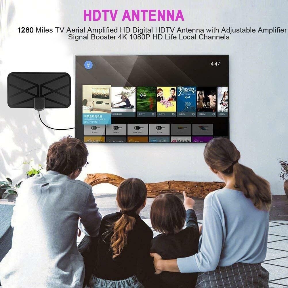 Shop Generic Indoor 1280 Miles Range 4K Digital HDTV Aerial Amplified