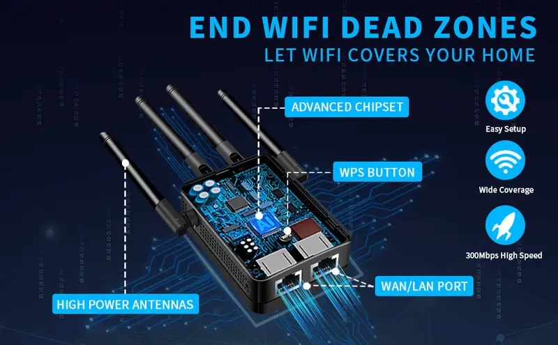 2023 newest wifi extender wifi booster cover up to 9800 sq ft 50 devices wifi range extenders signal booster for home wireless internet signal amplifier with ethernet port wifi repeater easy setup details 2