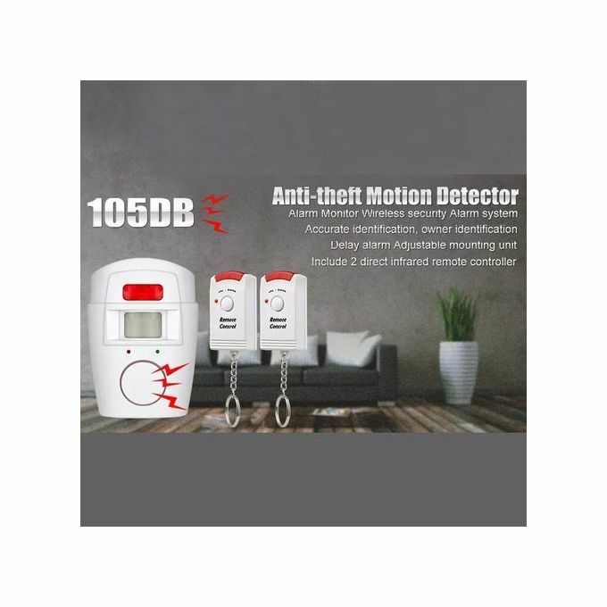 product_image_name-Generic-Serure - Alarme De Détecteur De Mouvement Sans Fil - Blanc-3