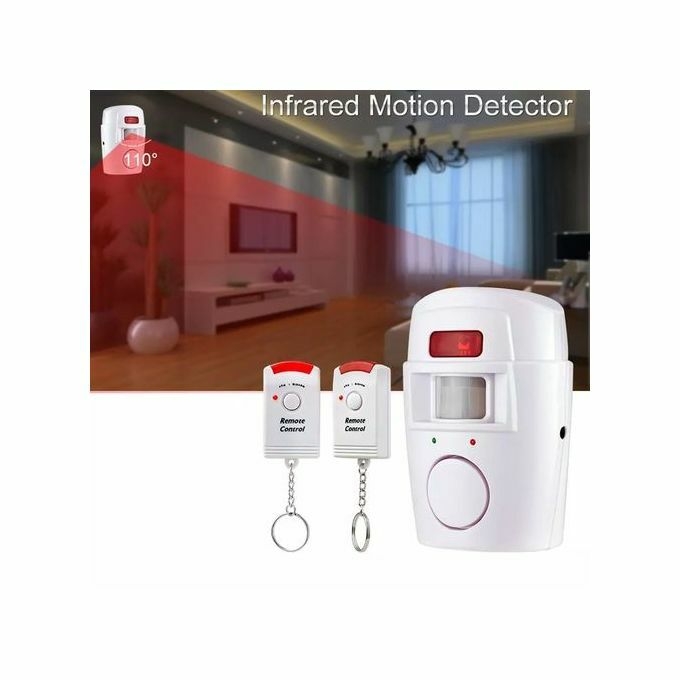 product_image_name-Generic-Serure - Alarme De Détecteur De Mouvement Sans Fil - Blanc-2