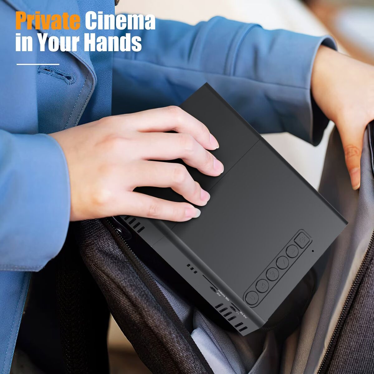 portable usb mini projector compact theater movie projector with lcd display control compatible with laptop smartphone pc 3d ready 39 ansi brightness vga resolution table mount Product details 4
