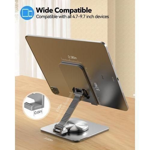 product_image_name-Generic-Rotating Aluminum Phone Holder Suitable For Desktop And Tablet Computers, Compatible With 4-9.7-inch Phones And IPads-4