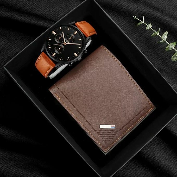 Man‘s Watch & Leather Wallet