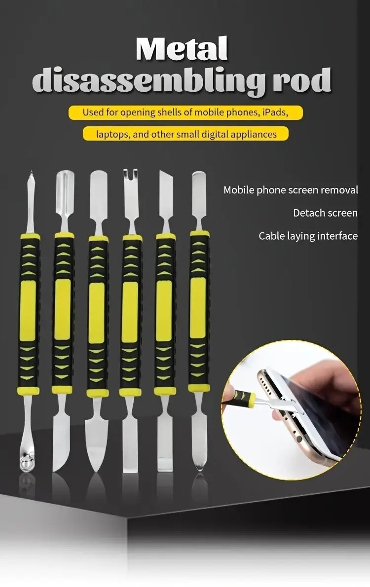 metal crowbar 6 piece set boot stick mobile phone digital mini multi home appliance disassemble tool electronic repair hand tool details 0