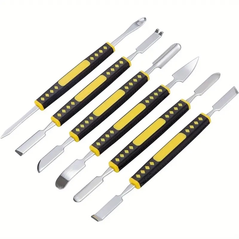 6pcs set electronic repair tool set phone opening tool metal double head disassembly tool for pad tablets laptop mobile phone electronic device details 7