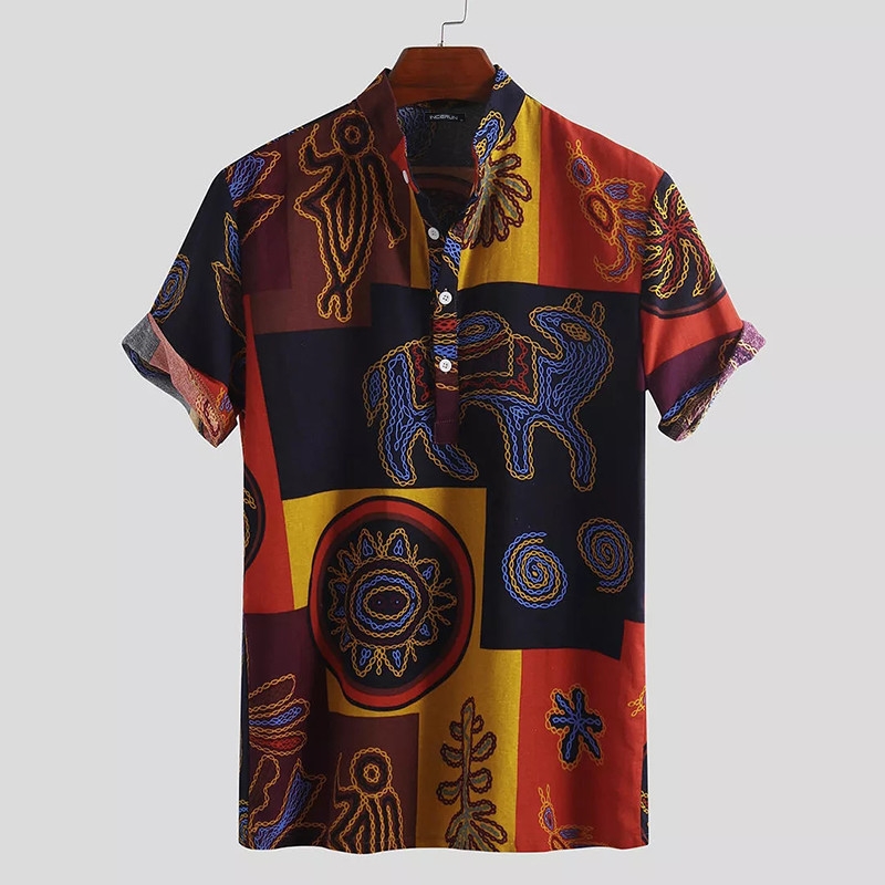 Shop Generic Vintage Short Sleeve Shirt - Multicolour Online | Jumia Ghana