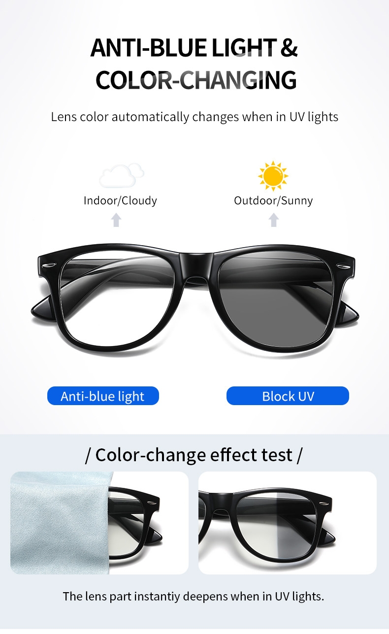 Shop Generic Photochromic Lens Blue Light Blocking Eyewear Glasses ...