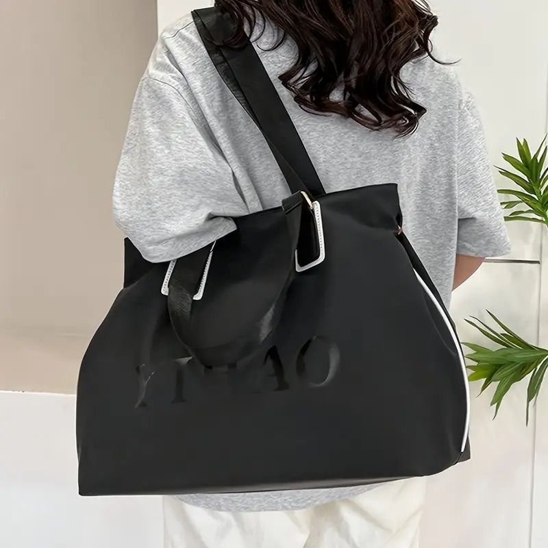 fashion large capacity tote bag nylon shoulder bag womens casual handbag travel duffle bag details 2